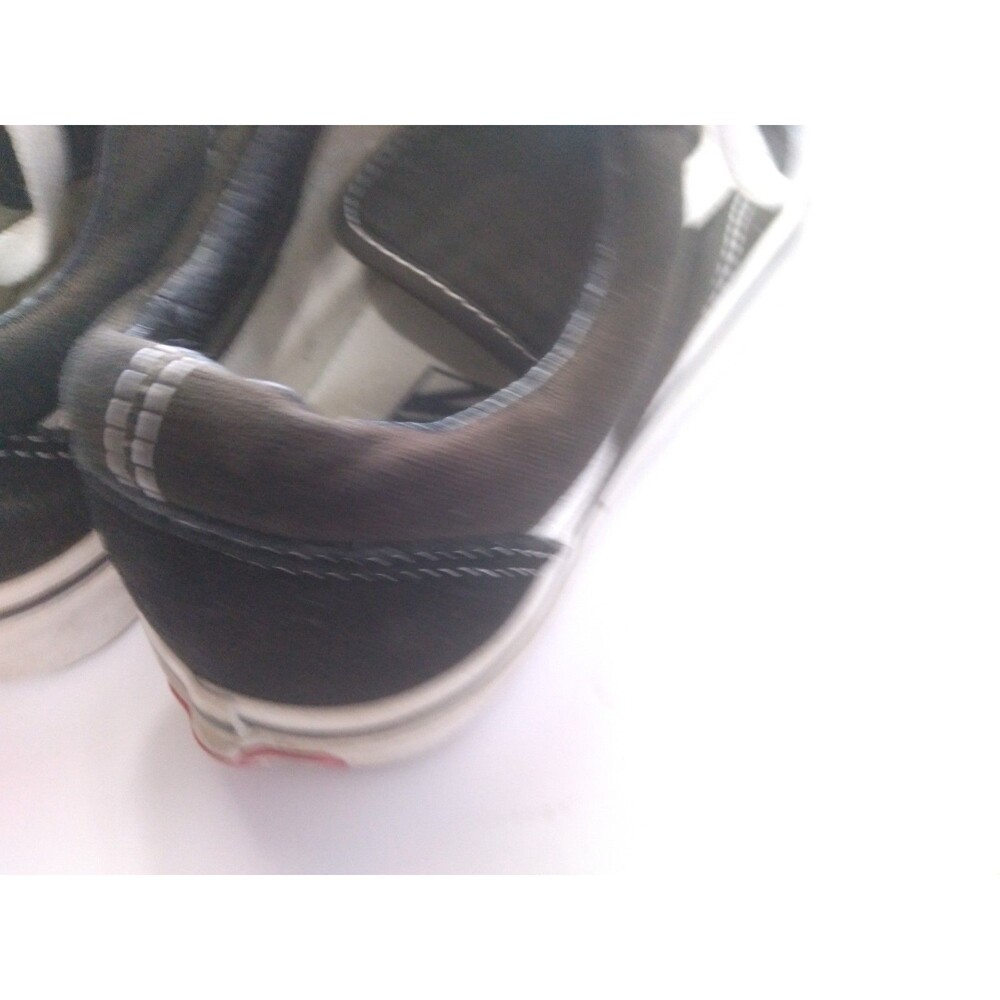 Vans Off The Wall Black Slip on Shoes Men's Size 6 Women's 7.5 Lace Up Sneakers - Picture 5 of 10